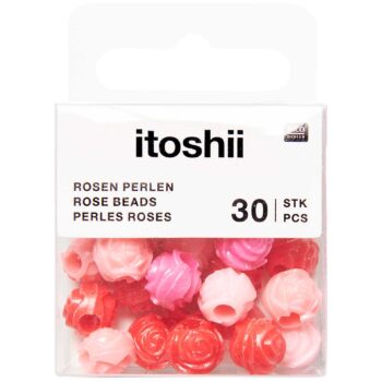 Rico Itoshii pyöreät ruusuhelmet 30kpl, Red/Pink