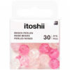 Rico Itoshii pyöreät ruusuhelmet 30kpl, Iri/Pink Transparent