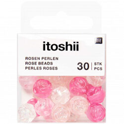 Rico Itoshii pyöreät ruusuhelmet 30kpl, Iri/Pink Transparent