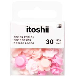 Rico Itoshii pyöreät ruusuhelmet 30kpl, Pink/Apricot
