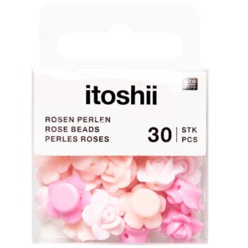 Rico Itoshii pyöreät ruusuhelmet 30kpl, Pink/Apricot