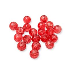 Lasihelmi Sparkle 8mm, Punainen