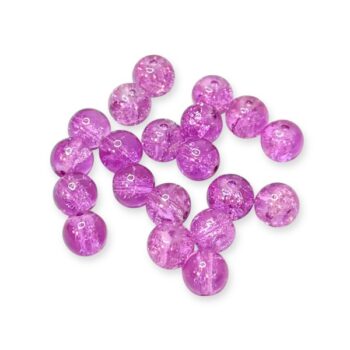 Lasihelmi Sparkle 8mm, Vaaleanpunainen