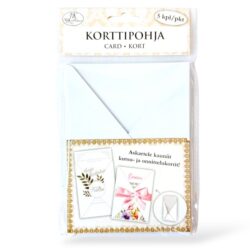 Korttipohja 5kpl, 7804 Kääre valkoinen