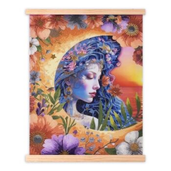 Craft Buddy Timanttimaalaus ripustuslistoilla 40x50cm, Luna Goddess, Partial Crystal