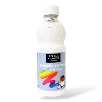 LB Gouache Redimix valmisväri 500ml, Valkoinen