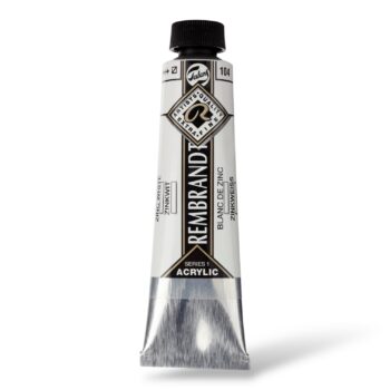 Rembrandt akryyliväri 40ml, 104 Zinc white