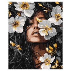 Ideyka Painting by numbers 40x50cm, KHO8507 The petal music with metallic paints