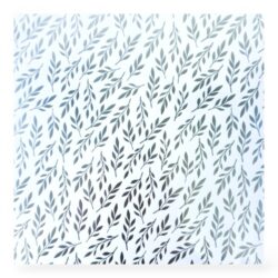 Designkartonki A4 Lehdet hopeahohto, 5kpl