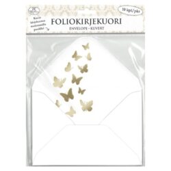 Foliokirjekuori C6, 8090 Perhoset kulta