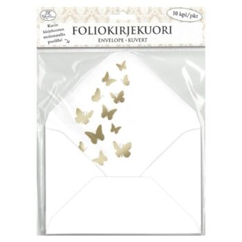 Foliokirjekuori C6, 8090 Perhoset kulta