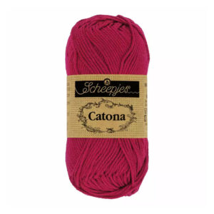 Scheepjes Catona puuvillalanka 50g, 192 tummanpunainen