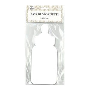 Kuviokortti 2-osainen, 7833 Tuttipullo valkoinen