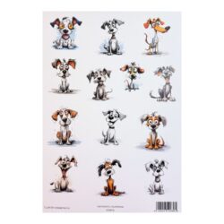 Kuva-arkki A4, CLA408 Veikeät koirat