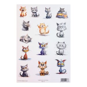 Kuva-arkki A4, CLA409 Veikeät kissat