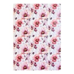 Kuviokartonki A4, 17 Kukat viininpunainen, 5 arkkia