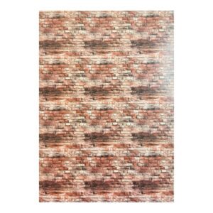 Kuviokartonki A4, 13 Tiiliseinä ruskea, 5 arkkia