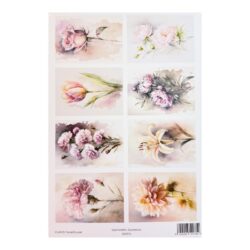 Kuva-arkki A4, CLA421 Pastellikukat