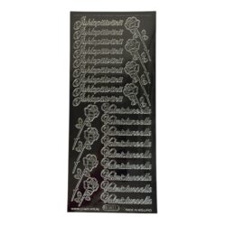 Ääriviivatarra, 1611 Juhlapäivänä / Valmistuneelle, musta