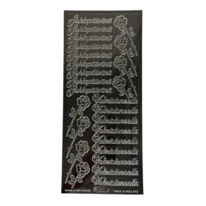 Ääriviivatarra, 1611 Juhlapäivänä / Valmistuneelle, musta