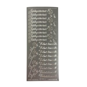 Ääriviivatarra, 1611 Juhlapäivänä / Valmistuneelle, hopea