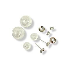 Korvakorutappisetti lasipalloilla 10mm ja 16mm, 1 pari