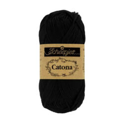 Scheepjes Catona puuvillalanka 50g, 110 musta