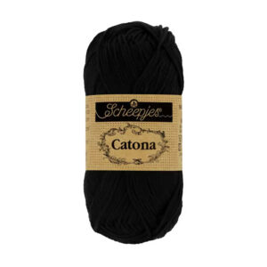 Scheepjes Catona puuvillalanka 50g, 110 musta