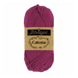 Scheepjes Catona puuvillalanka 50g, 128 Aniliininpunainen