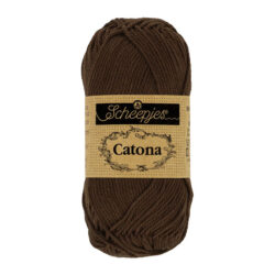 Scheepjes Catona puuvillalanka 50g, 162 Tummanruskea