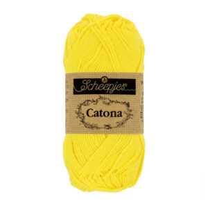Scheepjes Catona puuvillalanka 50g, 280 Kirkas keltainen
