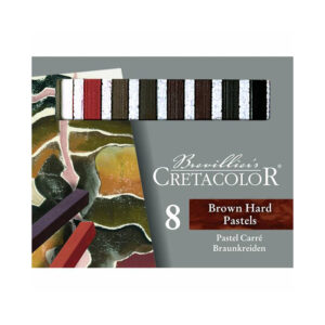 Cretacolor Hard Pastel Brown, kovat pastelliliidut 8kpl