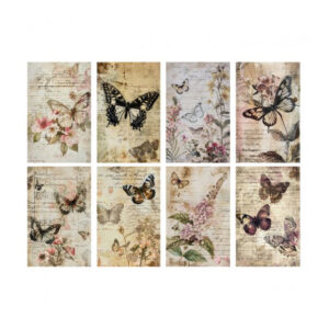 Kuva-arkki A4, CLA429 Perhoset, vintage