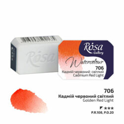 Rosa Gallery akvarellinappi, 706 Cadmium Red Light