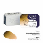 Rosa Gallery akvarellinappi, 723 Mars Brown