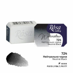 Rosa Gallery akvarellinappi, 724 Neutral Black