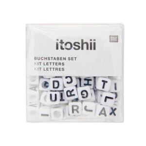 Rico Design kirjainhelmilajitelma, neliö valkoinen