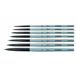 Rosa Stream 132 synteettinen pyöreä akvarellisivellin, koko 3