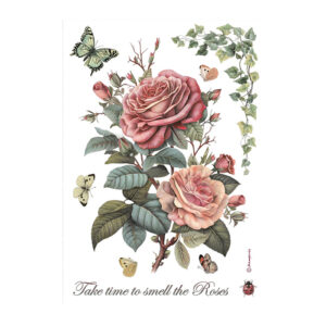 Stamperia Riisipaperi A4, DFSA41002 Big rose