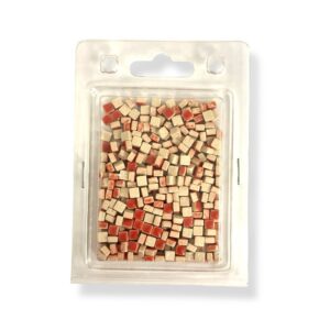 Keramiikka mosaiikki 5x5mm 50g, punainen