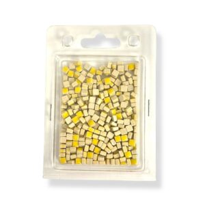 Keramiikka mosaiikki 5x5mm 50g, keltainen
