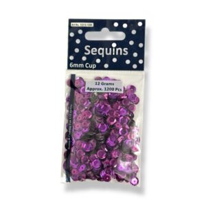 Paljetti 6mm 12g, violetti