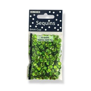 Paljetti 6mm 12g, vihreä
