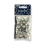 Paljetti 6mm 12g, hopea