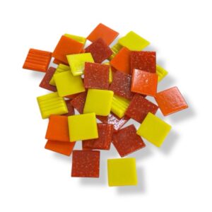 Hobby Time Mosaiikkipalalajitelma 20x20mm 200g, red/ yellow/ orange
