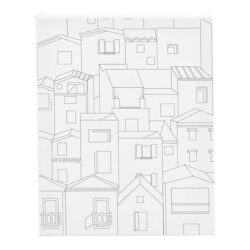Printtikuvioitu maalauspohja 24x30cm, kaupunki