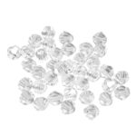 Lasihelmi Bicone 4mm n. 85kpl, kirkas