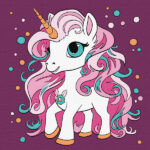 Ideyka Painting by numbers 25x25cm, KHO6108 Magical unicorn