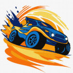 Ideyka Painting by numbers 25x25cm, KHO6298 The rally