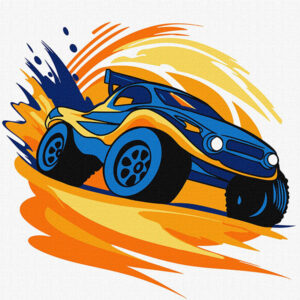 Ideyka Painting by numbers 25x25cm, KHO6298 The rally